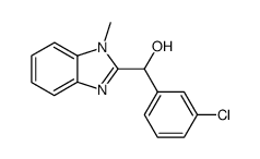 (3-chlorophenyl)(1-methyl-1H-benzo[d]imidazol-2-yl)methanol结构式