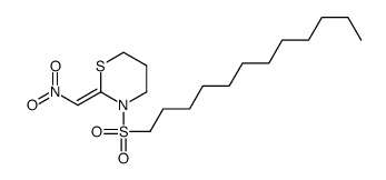 3-dodecylsulfonyl-2-(nitromethylidene)-1,3-thiazinane Structure
