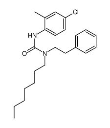 3-(4-chloro-2-methylphenyl)-1-heptyl-1-(2-phenylethyl)urea结构式