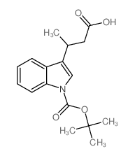 3-(2-CARBOXY-1-METHYL-ETHYL)-INDOLE-1-CARBOXYLIC ACID TERT-BUTYL ESTER Structure