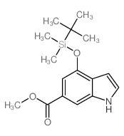1H-Indole-6-carboxylic acid, 4-[[(1,1-dimethylethyl)dimethylsilyl]oxy]-, Methyl ester structure