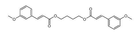 (E)-3-(3-Methoxy-phenyl)-acrylic acid 4-[(E)-3-(3-methoxy-phenyl)-acryloyloxy]-butyl ester结构式