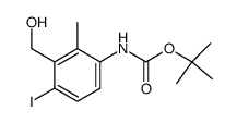 (3-hydroxymethyl-4-iodo-2-methyl-phenyl)-carbamic acid tert-butyl ester结构式