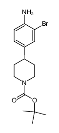 4-(4-amino-3-bromophenyl)piperidine-1-carboxylic acid tert-butyl ester结构式