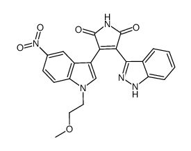 3-(1H-indazol-3-yl)-4-[1-(2-methoxy-ethyl)-5-nitro-1H-indol-3-yl]-pyrrole-2,5-dione Structure