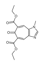 5,7-dicarbethoxy-N-methlimidazo(4,5-d)cycloheptatrien-6-one结构式