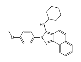 N-cyclohexyl-2-(4-methoxyphenyl)benzo[g]indazol-3-amine结构式