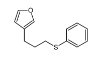 3-(3-phenylsulfanylpropyl)furan Structure