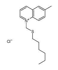 1-(hexylsulfanylmethyl)-6-methylquinolin-1-ium,chloride结构式