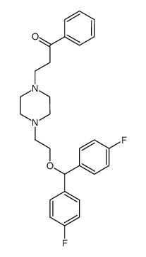 1-[2-[Bis-(p-fluorophenyl)methoxy]ethyl]-4-(3-oxo-3 phenylpropyl)piperazine Structure