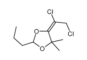 5-(1,2-dichloroethylidene)-4,4-dimethyl-2-propyl-1,3-dioxolane结构式