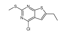 4-chloro-6-ethyl-2-methylsulfanyl-thieno[2,3-d]pyrimidine结构式