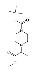 tert-Butyl 4-(1-methoxy-1-oxopropan-2-yl)piperazine-1-carboxylate Structure