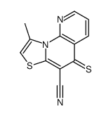 9-methyl-5-sulfanylidene-[1,3]thiazolo[3,2-a][1,8]naphthyridine-6-carbonitrile结构式
