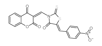 (Z)-3-(((Z)-5-(4-硝基苄叉)-4-氧代-2-硫代-3-噻唑)亚甲基)色满-2,4-二酮图片