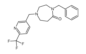 4-benzyl-1-[[6-(trifluoromethyl)pyridin-3-yl]methyl]-1,4-diazepan-5-one Structure