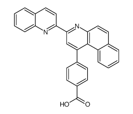 4-(3-quinolin-2-ylbenzo[f]quinolin-1-yl)benzoic acid结构式