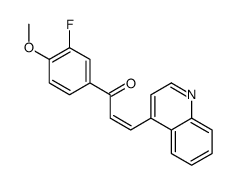 1-(3-fluoro-4-methoxyphenyl)-3-quinolin-4-ylprop-2-en-1-one Structure