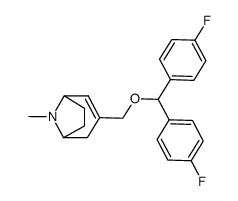 3-di(4-fluorophenyl)methoxymethyl-8-methyl-8-azabicyclo[3.2.1]oct-2-ene结构式