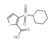 3-(1-磺酰基哌啶)噻吩-2-羧酸结构式