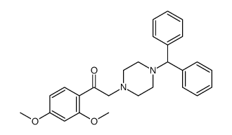2-(4-benzhydrylpiperazin-1-yl)-1-(2,4-dimethoxyphenyl)ethanone Structure