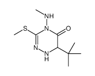 6-tert-butyl-4-(methylamino)-3-methylsulfanyl-1,6-dihydro-1,2,4-triazin-5-one结构式