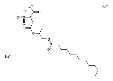 disodium 4-[1-methyl-2-[(1-oxododecyl)amino]ethyl] 2-sulphonatosuccinate结构式