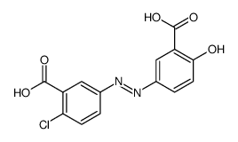 Benzoic acid, 5-[(3-carboxy-4-chlorophenyl)azo]-2-hydroxy Structure