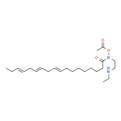 N-[2-[(2-hydroxyethyl)amino]ethyl]octadeca-9,12,15-trienamide monoacetate结构式
