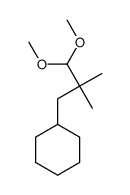 (3,3-dimethoxy-2,2-dimethylpropyl)cyclohexane Structure