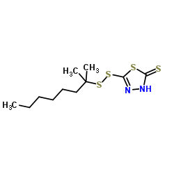 5-[(2-Methyl-2-octanyl)disulfanyl]-1,3,4-thiadiazole-2(3H)-thione结构式