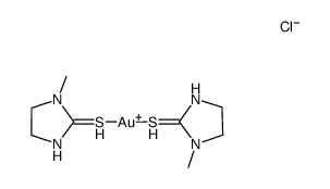 bis(1-methyl-imidazolidine-2-thione)gold(I) chloride Structure