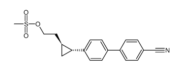 methanesulfonic acid 2-[(1S,2R)-2-(4'-cyano-biphenyl-4-yl)-cyclopropyl]-ethyl ester结构式