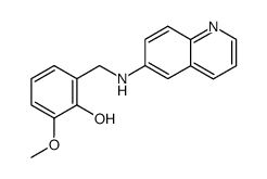 2-Methoxy-6-(quinolin-6-ylaminomethyl)-phenol结构式