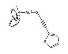 [Au(2-C4H3S-CC-S)(PPh2Me)]结构式
