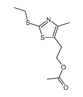 1-acetoxy-2-(2-ethylmercapto-4-methyl-thiazol-5-yl)-ethane结构式