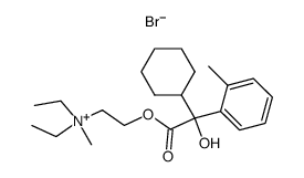 Cyclohexyl-o-tolyl-glykolsaeure-<2-(methyl-diaethylammonio)-aethylester>-bromid Structure