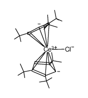 bis(1,2,4-tri-t-butylcyclopentadienyl)cerium chloride结构式