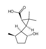 (1R)-3c-((1S)-2t-hydroxy-5c-methyl-cyclopent-r-yl)-2,2-dimethyl-cyclopropane-r-carboxylic acid Structure