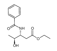 ethyl (3R,4S)-3-(N-benzoylamino)-4-hydroxypentanoate结构式