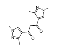 (1,3-bis(1,3-dimethyl-1H-pyrazol-4-yl)-1,3-propanedione)结构式