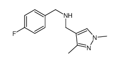 1-(1,3-Dimethyl-1H-pyrazol-4-yl)-N-(4-fluorobenzyl)methanamine结构式