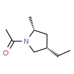 Pyrrolidine, 1-acetyl-4-ethyl-2-methyl-, cis- (9CI)结构式