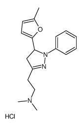 N,N-dimethyl-2-[3-(5-methylfuran-2-yl)-2-phenyl-3,4-dihydropyrazol-5-yl]ethanamine,hydrochloride Structure