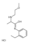 N-(2-ethylphenyl)-2-(2-methoxyethylamino)propanamide,hydrochloride结构式