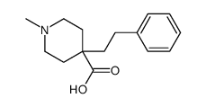 1-methyl-4-(2-phenylethyl)piperidine-4-carboxylic acid结构式