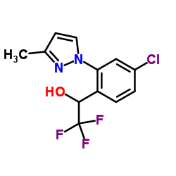 1-(4-Chloro-2-(3-methyl-1H-pyrazol-1-yl)phenyl)-2,2,2-trifluoroethanol结构式