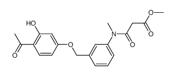 N-[3-(4-Acetyl-3-hydroxy-phenoxymethyl)-phenyl]-N-methyl-malonamic acid methyl ester Structure