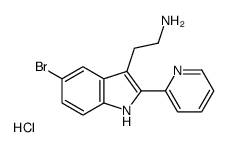 2-(5-Bromo-2-pyridin-2-yl-1H-indol-3-yl)ethylamine hydrochloride结构式