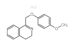 Isoquinoline,3,4-dihydro-1-[(4-methoxyphenoxy)methyl]-, hydrochloride (1:1) Structure